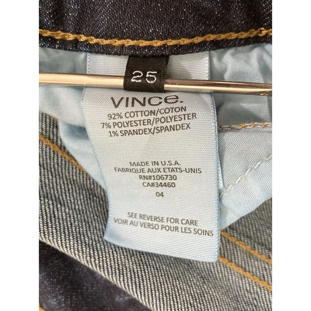Vince Dylan Skinny Jeans Womens 25 Blue Low Rise Stretch Denim DV195-2096 USA